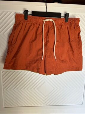 H&M Orange Swim Shorts with Mesh Liner